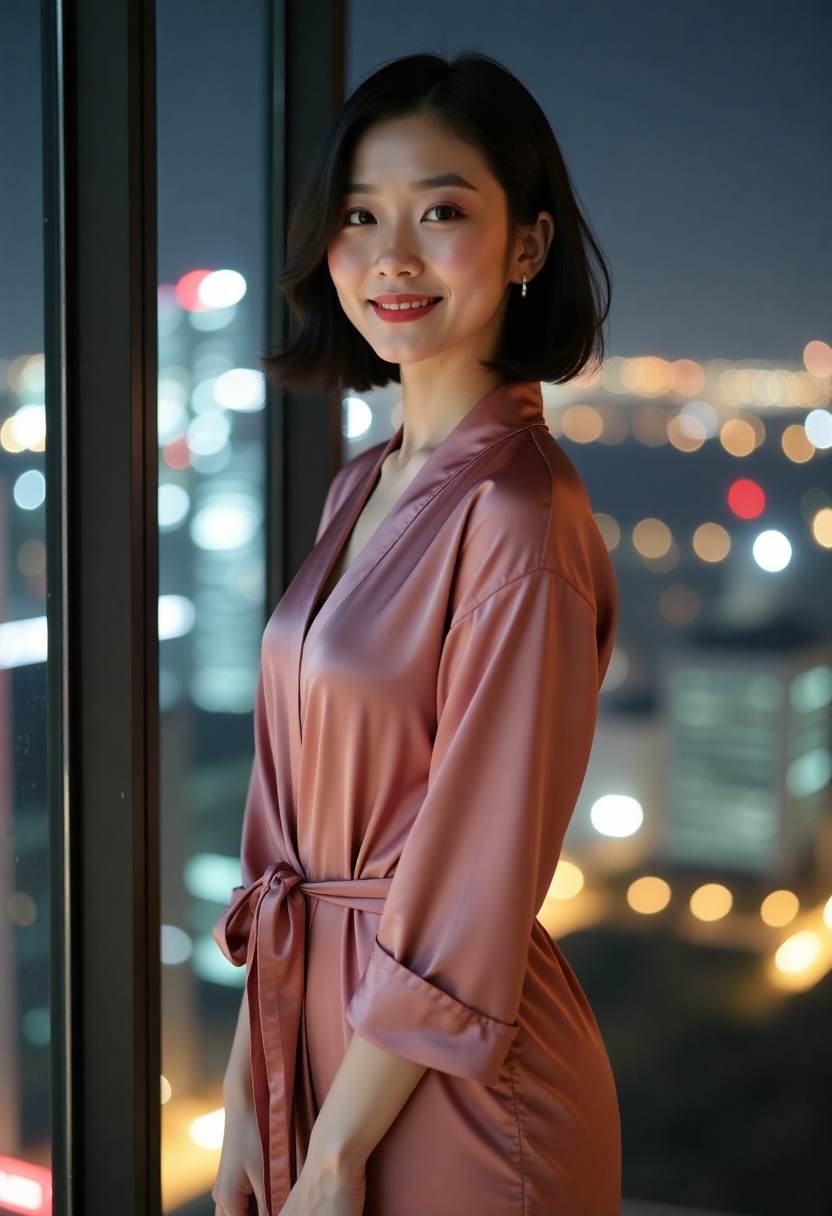 夕阳下的公路和远山